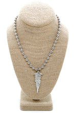 Load image into Gallery viewer, Fern Leaf Charm Convertible Silver Chain Necklace
