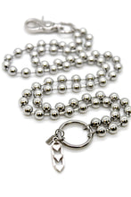 Load image into Gallery viewer, Triple Heart Charm Convertible Silver Chain Necklace