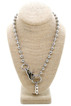 Load image into Gallery viewer, Triple Heart Charm Convertible Silver Chain Necklace