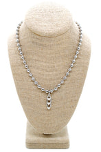Load image into Gallery viewer, Triple Heart Charm Convertible Silver Chain Necklace
