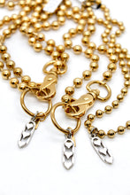 Load image into Gallery viewer, Triple Heart Charm Convertible Gold Chain Necklace