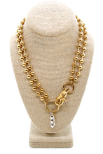 Load image into Gallery viewer, Triple Heart Charm Convertible Gold Chain Necklace