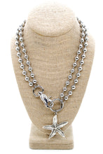 Load image into Gallery viewer, Starfish Convertible Silver Chain Necklace