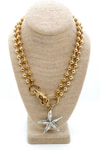Load image into Gallery viewer, Starfish Convertible Gold Chain Necklace