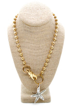 Load image into Gallery viewer, Starfish Convertible Gold Chain Necklace