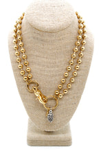 Load image into Gallery viewer, Miniature Pinecone Convertible Gold Chain Necklace