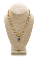 Load image into Gallery viewer, Miniature Pinecone Convertible Gold Chain Necklace