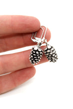 Load image into Gallery viewer, Miniature Pinecone Convertible Silver Chain Necklace