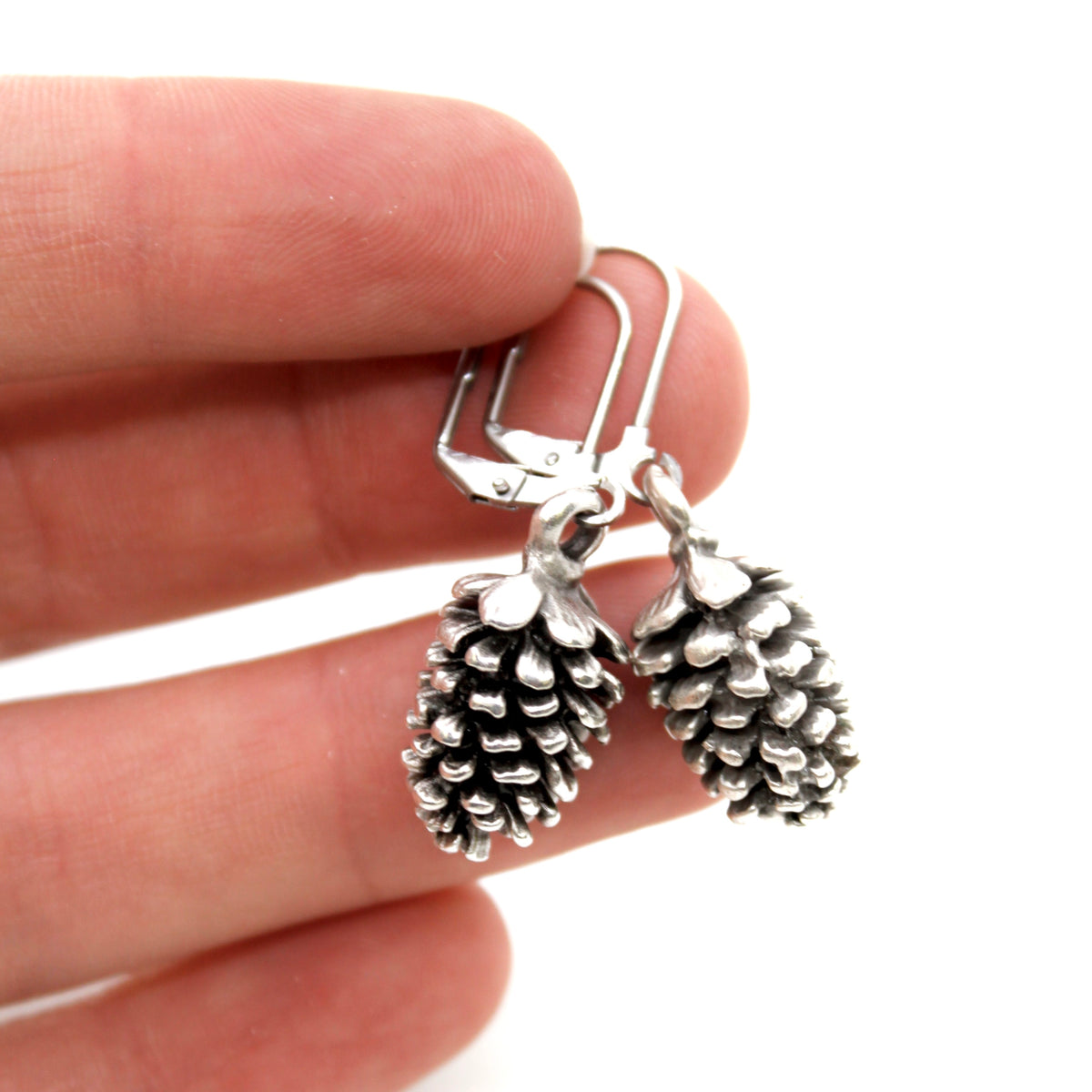 Miniature Pinecone Charm Earrings - E9-36580