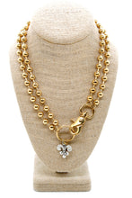 Load image into Gallery viewer, Artsy Silver Charm Convertible Gold Chain Necklace
