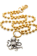 Load image into Gallery viewer, Octopus Charm Convertible Gold Chain Necklace
