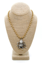 Load image into Gallery viewer, Octopus Charm Convertible Gold Chain Necklace