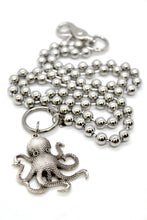 Load image into Gallery viewer, Octopus Charm Convertible Silver Chain Necklace