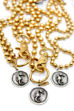 Load image into Gallery viewer, Seahorse Charm Convertible Gold Chain Necklace