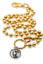 Load image into Gallery viewer, Seahorse Charm Convertible Gold Chain Necklace