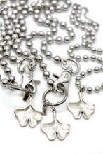 Load image into Gallery viewer, Gingko Leaf Charm Convertible Silver Chain Necklace