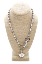 Load image into Gallery viewer, Gingko Leaf Charm Convertible Silver Chain Necklace