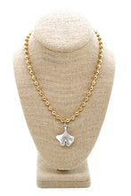 Load image into Gallery viewer, Gingko Leaf Charm Convertible Gold Chain Necklace