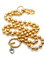 Load image into Gallery viewer, Mini Silver Heart Flower Charm Convertible Gold Chain Necklace