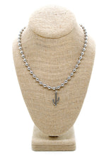 Load image into Gallery viewer, Modern Cactus Charm Convertible Silver Chain Necklace