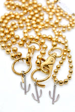 Load image into Gallery viewer, Modern Cactus Charm Convertible Gold Chain Necklace