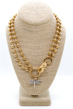 Load image into Gallery viewer, Small Dragonfly Charm Convertible Gold Chain Necklace