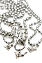 Load image into Gallery viewer, Bird on Branch Charm Convertible Silver Chain Necklace