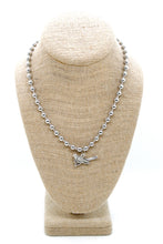 Load image into Gallery viewer, Bird on Branch Charm Convertible Silver Chain Necklace