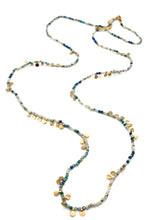 Load image into Gallery viewer, Museum Style Quantum Quattro Stone Mix Necklace with 24K Gold Plate Mini Charms -French Flair Collection- N2-2336
