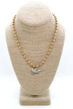 Load image into Gallery viewer, Bird on a Branch Charm Convertible Gold Chain Necklace