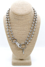 Load image into Gallery viewer, Tiny Fish Charm Convertible Silver Chain Necklace