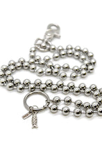 Load image into Gallery viewer, Tiny Fish Charm Convertible Silver Chain Necklace