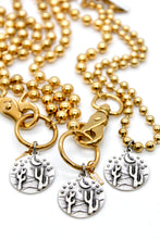 Load image into Gallery viewer, Desert Cactus Night Charm Convertible Gold Chain Necklace