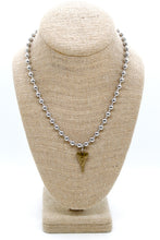 Load image into Gallery viewer, Brass Elongated Heart Charm Convertible Silver Chain Necklace
