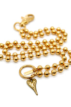 Load image into Gallery viewer, Brass Elongated Heart Charm Convertible Gold Chain Necklace