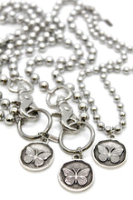 Load image into Gallery viewer, Butterfly Insect Charm Convertible Silver Chain Necklace