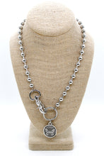 Load image into Gallery viewer, Butterfly Insect Charm Convertible Silver Chain Necklace