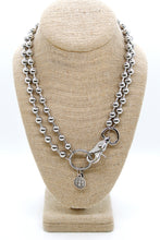 Load image into Gallery viewer, Mini Bee Charm Convertible Silver Chain Necklace