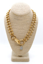 Load image into Gallery viewer, Mini Bee Charm Convertible Gold Chain Necklace