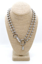 Load image into Gallery viewer, Silver Pinecone Charm Convertible Silver Chain Necklace