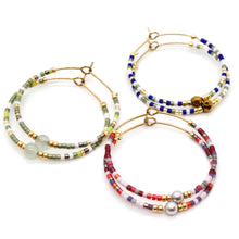 Load image into Gallery viewer, Miyuki Bead Hoops - Seeds Collection- E8-002
