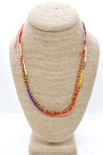Load image into Gallery viewer, Double Strand Colorful Thread and Seed Bead Necklace - Seeds Collection- N8-006
