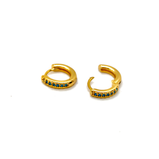 Turquoise Huggy Earrings - E4-408