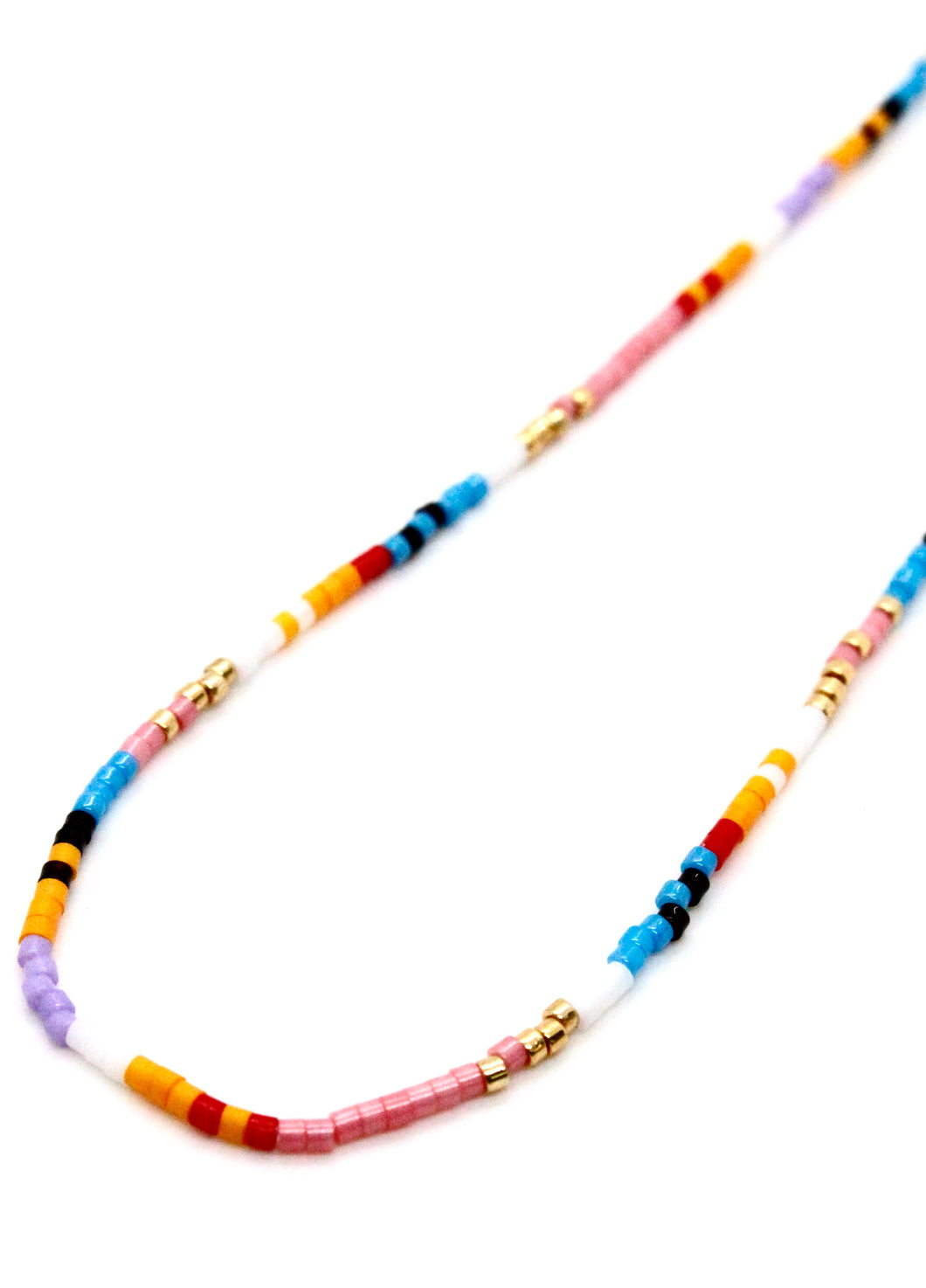 Delicate Miyuki Seed Bead Rainbow Necklace - Seeds Collection- N8-011