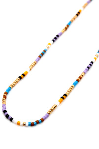 Delicate Miyuki Seed Bead Rainbow Necklace - Seeds Collection- N8-011