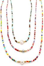 Load image into Gallery viewer, Freshwater Pearl and Miyuki Seed Bead Necklace - Seeds Collection- N8-012
