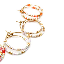 Load image into Gallery viewer, Miyuki Seed Bead Mini Hoop Earrings - Seeds Collection- E8-017