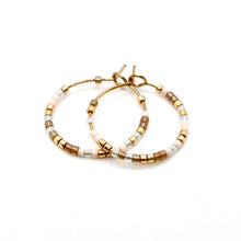 Load image into Gallery viewer, Miyuki Seed Bead Mini Hoop Earrings - Seeds Collection- E8-017