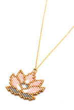 Load image into Gallery viewer, Miyuki Seed Bead Lotus Flower Necklace - Seeds Collection- N8-016
