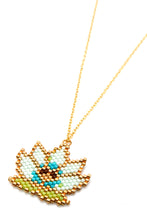Load image into Gallery viewer, Miyuki Seed Bead Lotus Flower Necklace - Seeds Collection- N8-016

